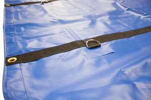 غطاء شاحنة مسطح مخصص للخدمة الشاقة من المصنع، مقاس 16' × 18' مع انخفاض 4 أقدام، وذيل 4' × 8'، وحواف مانعة للمطر 8 بوصات - Product Image 3