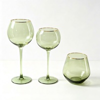 Neu Eingetroffener Kreativer Apfel-Design-Kelch, Hochwertiger Blauer Glas-Sektkelch und Rotweinglas für Zuhause, Bar und Partys