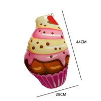 Crème glacée personnalisée, pizza sucrée de style japonais, frites, oreiller en peluche, rembourrage en mousse, jouets amovibles et lavables pour dormir et camper