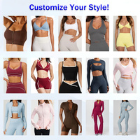 Fabrication de vêtements de yoga personnalisés, matière écologique, leggings de Pilates pour le contrôle du ventre, OEM, taille surdimensionnée, haut de yoga respirant pour femmes