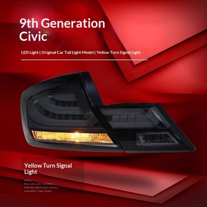 Fanale posteriore a LED LKS 2014-2015 per Civic di 9a generazione, con luci diurne e freno, lente trasparente 6000K - Product Image 2