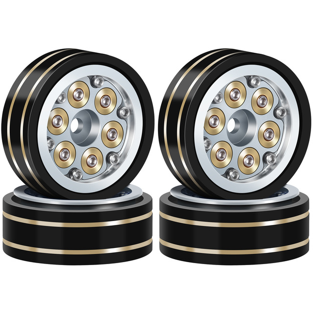 EParthub Brass Weighted Wheel Hub Perfect for Enhancing SCX24 TRX4M FCX24 1/24 1/18 RC Car Performance