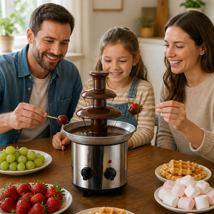 <span class=keywords><strong>Fontaine</strong></span> à <span class=keywords><strong>chocolat</strong></span> électrique avec système de vis sans fin, 3 niveaux en acier inoxydable, pour anniversaires et réunions de famille, installation facile - Product Image 1