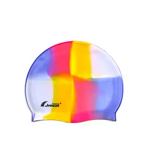 Силиконовая шапочка для плавания, водонепроницаемая плоская шапочка для плавания с защитой от Ушков для взрослых, шапочка для плавания с логотипом на заказ 50 г для мужчин и женщин