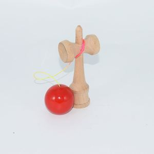 Kendama en bois de wengé couleur unie, personnalisable, jeu de compétences sportives éducatif en bois pour enfants, idéal pour l'extérieur - Product Image 1