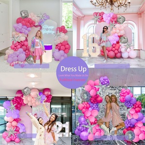 Kit de Guirnalda de Globos Desechables para Fiesta, 127 Piezas, Rosa Intenso, Rosa Claro, Decoración para Cumpleaños, Fiesta Vaquera, Venta al Por Mayor - Product Image 3