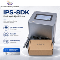 Impresora de Inyección de Tinta Estática de Escritorio IPS-8DK, Impresora de Codificación Táctil Compacta de 5 Pulgadas (1-12.7mm) para Fecha, Logotipo, Código QR, Número de Lote en Etiquetas Flexibles