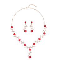 Approvisionnement direct d'usine collier costume mariée rétro facile correspondant forme de prune incrusté couleur diamant clavicule chaîne