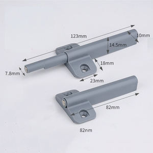 Dispositif de poussée de porte de placard à ressort magnétique auto-rétractable, à bouton-poussoir, sans poignée, encastré et dissimulé - Product Image 6