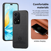 Étui de téléphone en cuir à texture sergé pour Huawei Honor 200 Lite Nova 13 Ultra P70 Mate 70 Pro, cadre en TPU, coque antichoc en PC