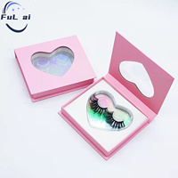 Vente en gros de boîtes pour ongles avec logo personnalisé Boîte de papier d'emballage pour ongles rose violet de luxe