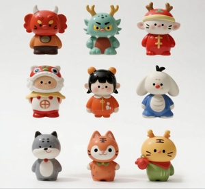 Đồ thủ công mỹ nghệ bằng nhựa PVC hình thú nhỏ dễ thương, chất lượng cao, có thể tùy chỉnh, trang trí bàn làm việc sáng tạo, đồ chơi búp bê thời thượng - Product Image 2