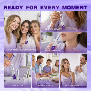 Enjuague Bucal Morado de Marca Privada, 20 Sobres, <span class=keywords><strong>Corrector</strong></span> de <span class=keywords><strong>Color</strong></span> <span class=keywords><strong>V34</strong></span> para Blanquear los Dientes Amarillos, Sin Alcohol, Enjuague Bucal Morado de Viaje - Product Image 6