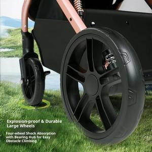 Poussette de voyage de luxe pour bébé avec siège <span class=keywords><strong>auto</strong></span>, poussette pour nouveau-né, poussette pliable, poussette pour enfants 3-en-<span class=keywords><strong>1</strong></span> - Product Image 4