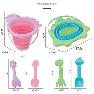 Jouet de plage portable pour enfants, pelle à <span class=keywords><strong>sable</strong></span>, seau pliable en plastique souple, moule à <span class=keywords><strong>sable</strong></span>, pelle, <span class=keywords><strong>bac</strong></span> à <span class=keywords><strong>sable</strong></span> extérieur, jeu de <span class=keywords><strong>sable</strong></span> - Product Image 5