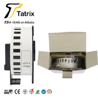 Étiquettes d'expédition Tatrix DK22210, rouleau de papier thermique auto-adhésif noir sur blanc DK 29 mm, DK-22210 DK22210 pour imprimante Brother QL