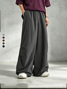 A-cut wide leg pants for spring and summer 2024, trendy brand loose men's casual pants with a hanging feel - Product Image 1