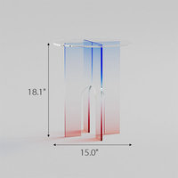 Table d'appoint en acrylique dégradé de couleur Table basse design bureau à domicile bureau rond décoratif