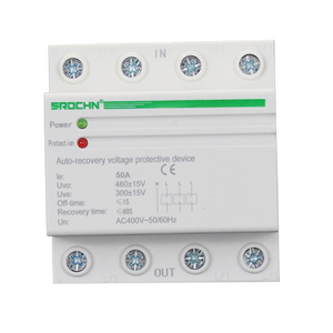 Protector de Sobretensión y Subtensión de Reinicio Automático de Nueva Generación, Trifásico de 400 V CA, 50 A, Material de PC - Product Image 1