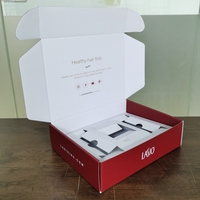Boîte d'expédition en carton ondulé personnalisée pour influenceurs, boîte de promotion pour produits capillaires, kit de promotion média, emballage