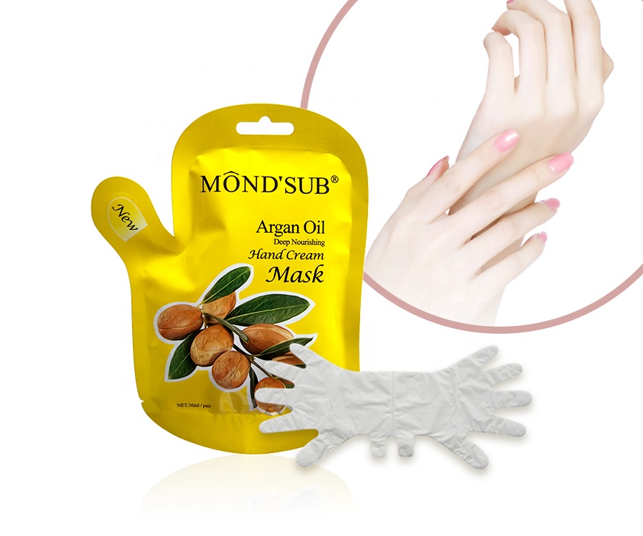 Mond'sub аргановое масло уход за кожей рук ремонт руки Тканевая маска перчатки Отбеливающая маска с экстрактом алоэ вера