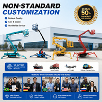 Plateforme élévatrice hydraulique articulée de 24 m avec bras télescopique, capacité de 230 kg et rotation à 360°
