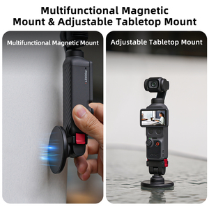 ฐานยึดแม่เหล็กแบบปลดเร็วปรับได้สำหรับ DJI <span class=keywords><strong>Osmo</strong></span> <span class=keywords><strong>Pocket</strong></span> 4/3 ตัวแปลงขายึดสำหรับใช้งานกลางแจ้งสำหรับ Vlog/ปั่นจักรยาน/ในรถยนต์ - Product Image 2
