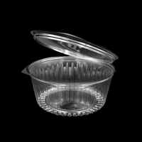 Conteneur à salade en PET transparent avec couvercle articulé, jetable, pour salade, fruits, à emporter, fourni par l'usine
