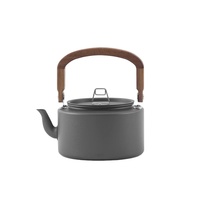 Ensemble de thé portable pour le camping, théière en acier inoxydable 304, bouilloire de qualité alimentaire pour l'extérieur avec tasses empilables pour les voyages et la randonnée