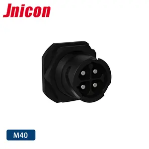 Jnicon M40 총검 2 3 4 5 핀 고전류 패널 장착 방수 전원 커넥터 보드에 IP67