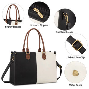 Bolso de Mano de Moda para <span class=keywords><strong>Mujer</strong></span> al por Mayor, Juego de 2 Piezas, Bolso Tote de Cuero PU de Gran Capacidad, Bolso de Hombro para <span class=keywords><strong>Mujer</strong></span> con <span class=keywords><strong>Cartera</strong></span> - Product Image 5
