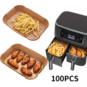 Air Fryer Disposable Paper Liner Food Grade Parchment Liners Non-Stick <b>Baking</b> Paper Airfryer Papier - Product Image 5