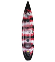 Kayak tandem double en plastique HDPE personnalisé avec logo couleur TOLEE TOLEE, pour 2 personnes, avec pagaie, pour sorties familiales et camping.