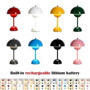 Portable <b>LED</b> Flowerpot <b>Table</b> Lamp Built‑in Battery Touch Dimmable Mushroom Night Lamp - Product Image 1
