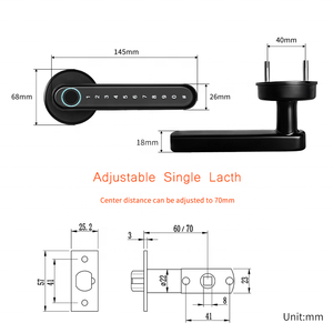 Kunci Pintu Pintar Biometrik Nirkabel Elektronik dengan Aplikasi Pengendali Sidik Jari Tuya untuk Keamanan Rumah <span class=keywords><strong>Digital</strong></span> - Product Image 3