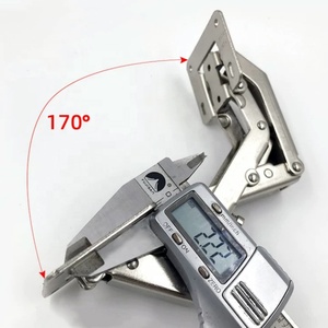 Charnières de porte de placard de cuisine robustes à grand angle de 170 degrés, sans fermeture amortie, pour la maison, l'école, l'hôpital, la chambre, le bureau à domicile - Product Image 2