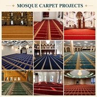 Tapis de prière de luxe pour mosquée, rouleau, design personnalisé, tapis islamique mural pour mosquée