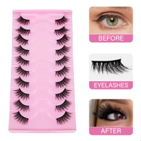 Faux cils ultra-fins, réalistes, application facile, économiques, réutilisables, pour maquillage professionnel en studio, vente en gros