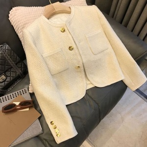 Giacca Corta in Tweed Elegante da Donna per l'Autunno, Taglia Piccola, Blazer Trendy, <span class=keywords><strong>Cappotto</strong></span> Corto in Bouclé Chic e Unico - Product Image 3