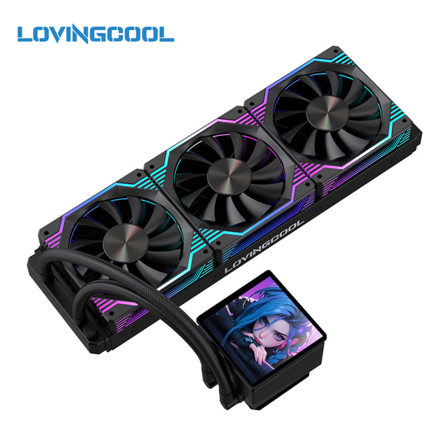 Lovingcool Factory 2026 New OEM Liquid Cooler AMD INTEL Compatible Big Screen Customized Themes and Videos Diy Your Gaming PC