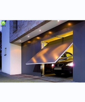 Porte de garage moderne et élégante en aluminium à lattes verticales automatiques