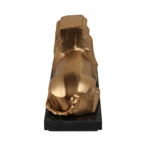 Escultura de León, Figura Metálica Moderna con Base de Mármol para Estante o Mesa de Centro, Decoración Elegante - Product Image 5