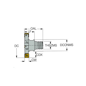 Fraise à rainurer en T ISCAR ETS-XN06-MM MULTI-MASTER avec refroidissement interne fileté pour usinage CNC d'acier, d'acier inoxydable <span class=keywords><strong>et</strong></span> de fonte - Product Image 4