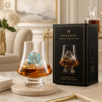 10oz Fabriqué À La Main 100% Verre En Cristal Sans Plomb Bourbon Whisky Cristal Dégustation Verres Snifter Pour Spiritueux Cognac Brandy