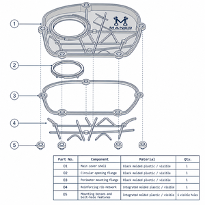 Cubierta de distribución del motor MANER 06H103269J para VW Passat CC Tiguan Sharan Skoda Audi A4 A5 Q3 Q5 A6L, piezas de repuesto para motor. - Product Image 5