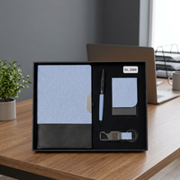 Ensemble cadeau d'affaires personnalisé fait main : Carnet A5, stylo métallique haut de gamme, porte-cartes, porte-clés en similicuir – Personnalisation pour clients