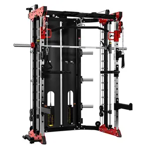 Peralatan Crossover Body Building Daya Cage Squat Rack Kabel Home Gym Latihan Latihan Mesin Smith Multi Fungsi