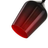 Verre à vin rouge en cristal soufflé à la main, dégradé noir et rouge, vente en gros d'usine SAMYO, pour mariages et fêtes
