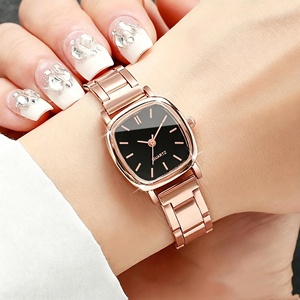 Montre-bracelet décontractée pour femme, élégante, à cadran carré, mouvement à quartz, bracelet fin en métal, avec index simples - Product Image 3
