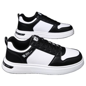 Chenje Xiu Xian – Baskets en cuir blanc pour homme, bout rond, semelle épaisse, chaussures de marche amorties - Product Image 5